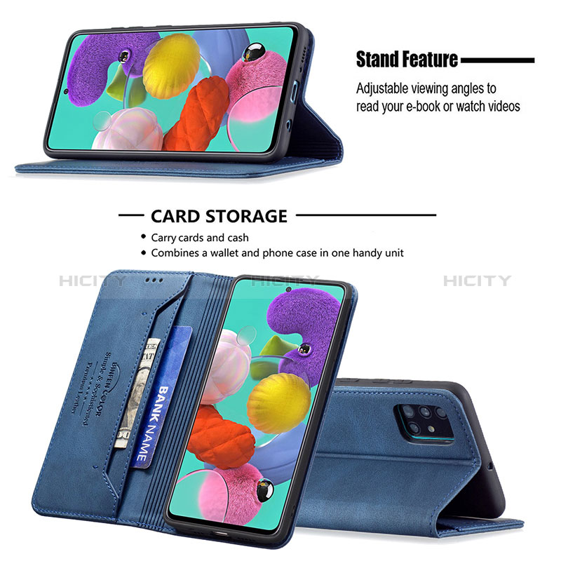 Funda de Cuero Cartera con Soporte Carcasa B15F para Samsung Galaxy A51 5G