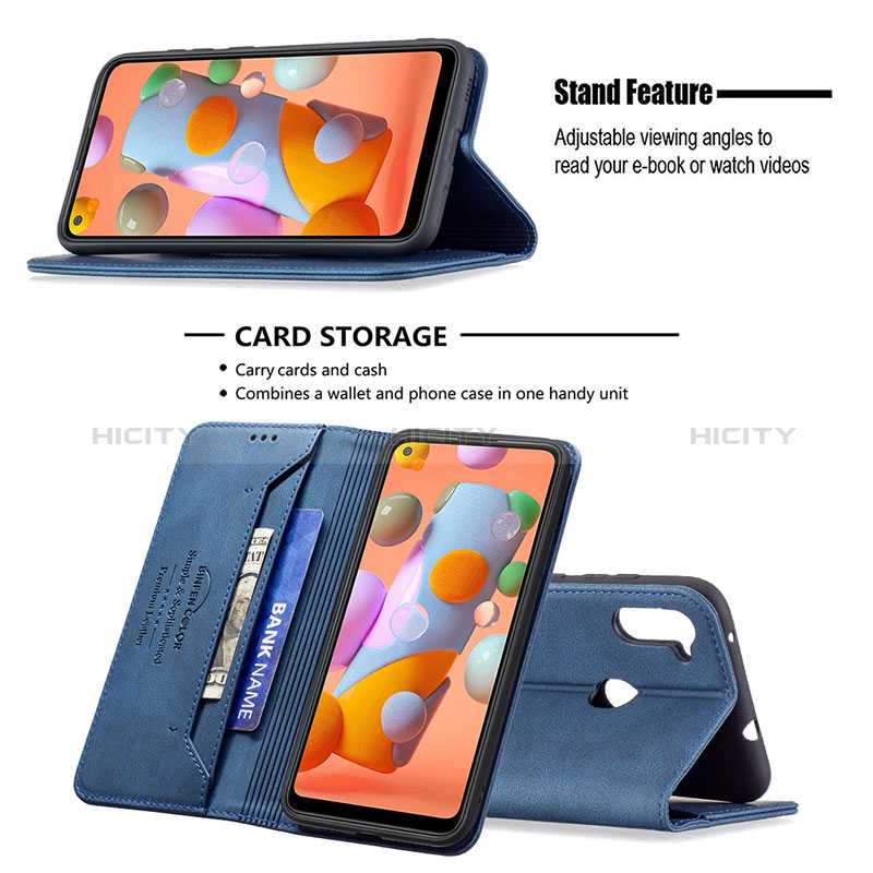 Funda de Cuero Cartera con Soporte Carcasa B15F para Samsung Galaxy M11