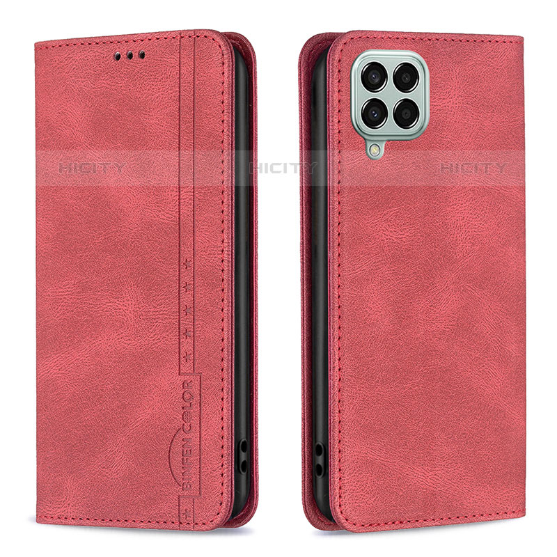 Funda de Cuero Cartera con Soporte Carcasa B15F para Samsung Galaxy M33 5G Rojo