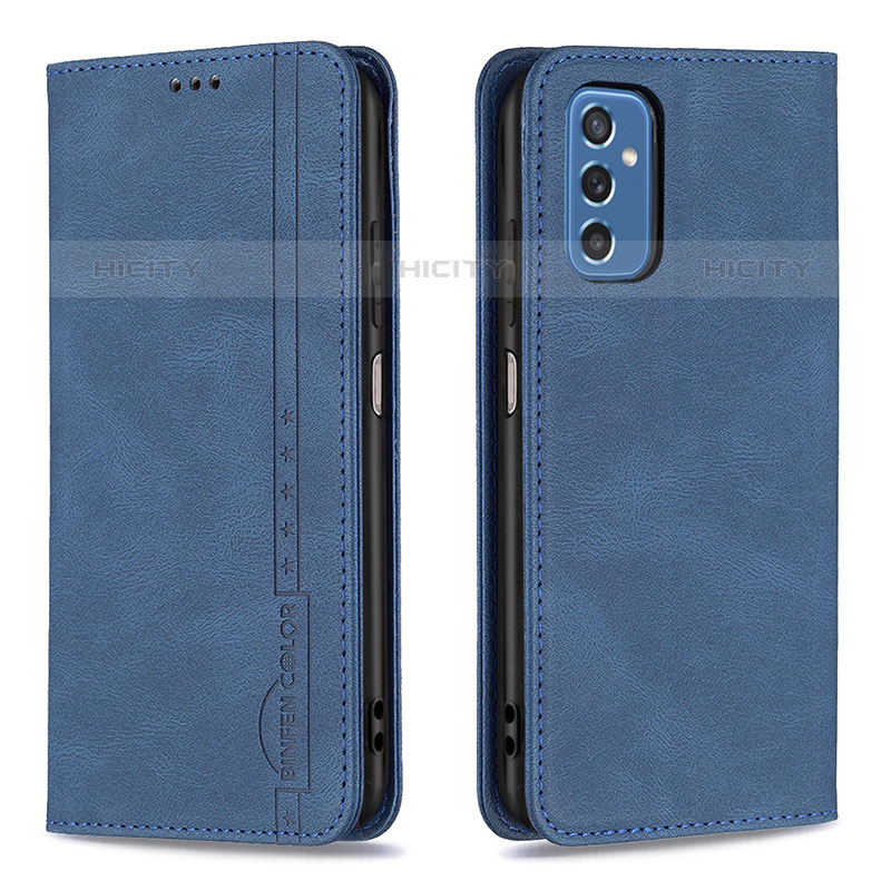 Funda de Cuero Cartera con Soporte Carcasa B15F para Samsung Galaxy M52 5G Azul