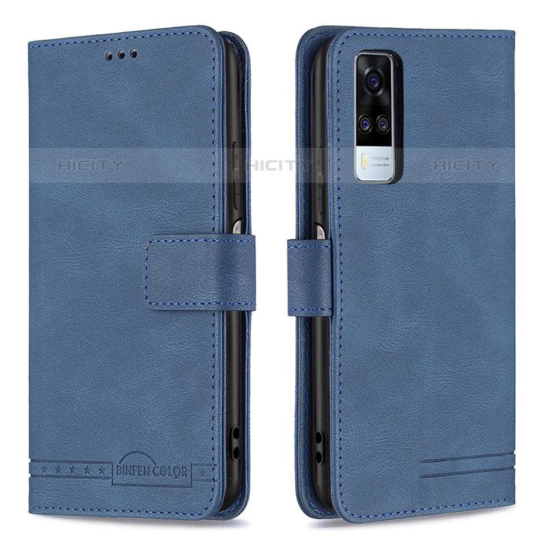 Funda de Cuero Cartera con Soporte Carcasa B15F para Vivo Y51A