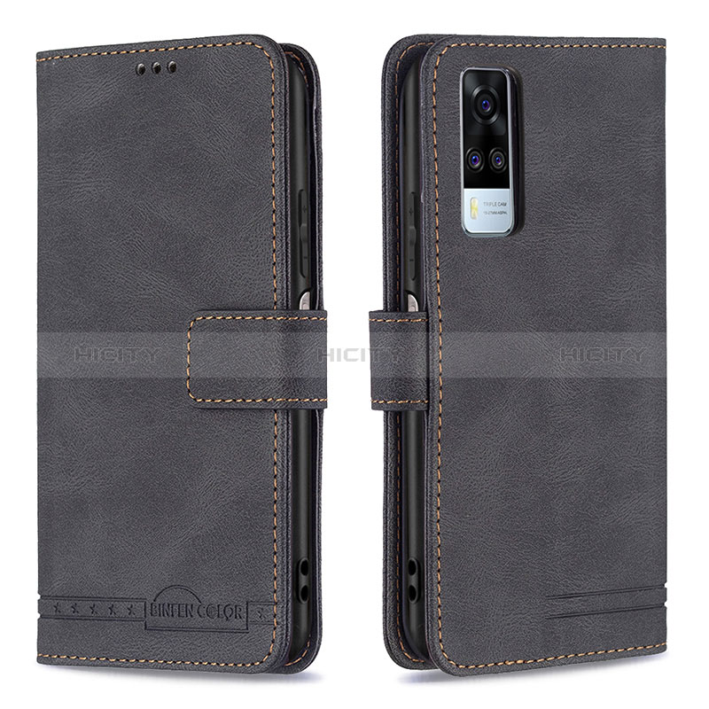 Funda de Cuero Cartera con Soporte Carcasa B15F para Vivo Y53s 4G