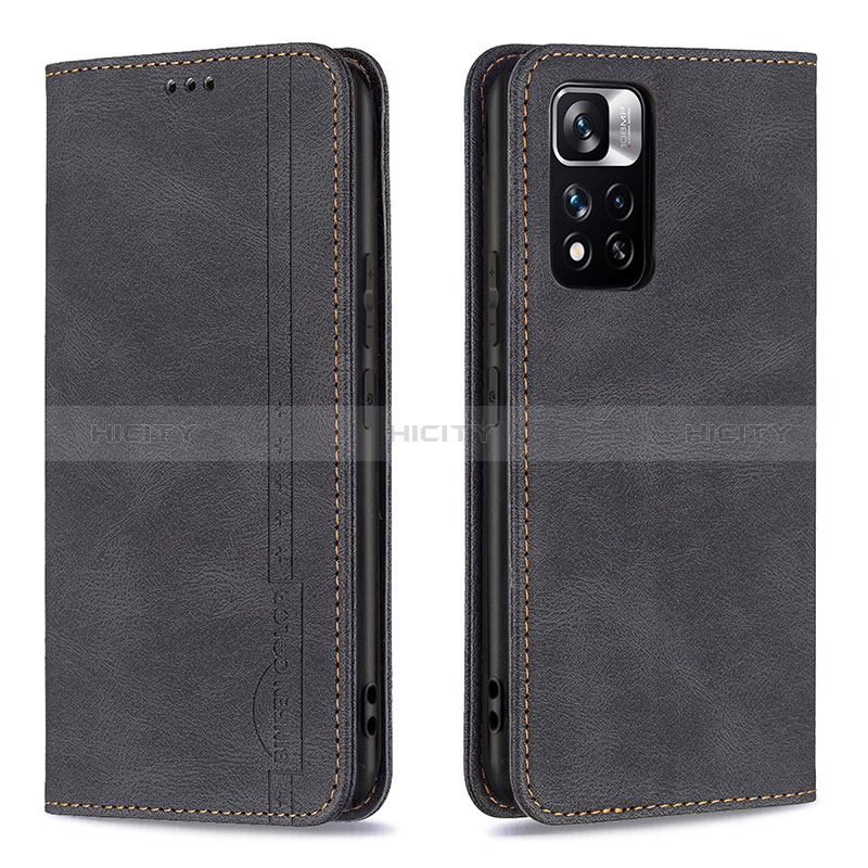 Funda de Cuero Cartera con Soporte Carcasa B15F para Xiaomi Mi 11i 5G (2022) Negro