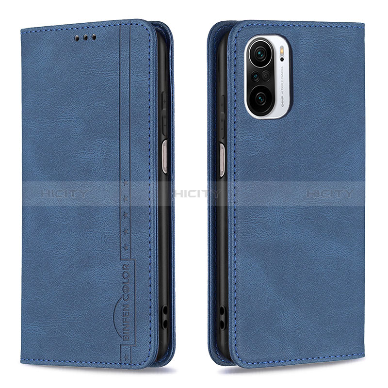 Funda de Cuero Cartera con Soporte Carcasa B15F para Xiaomi Mi 11i 5G Azul