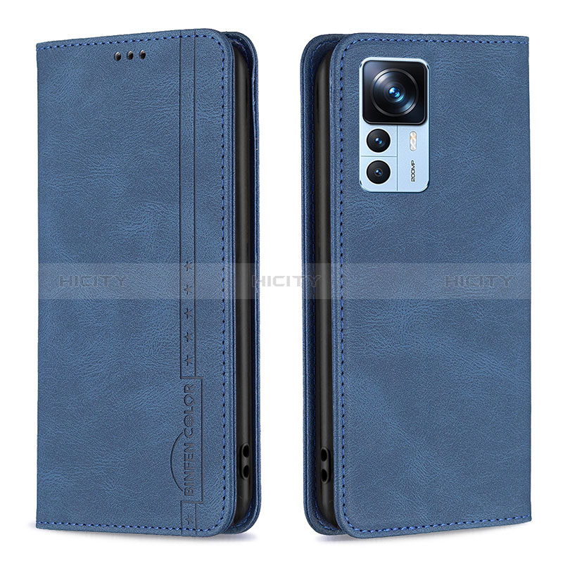 Funda de Cuero Cartera con Soporte Carcasa B15F para Xiaomi Mi 12T 5G Azul