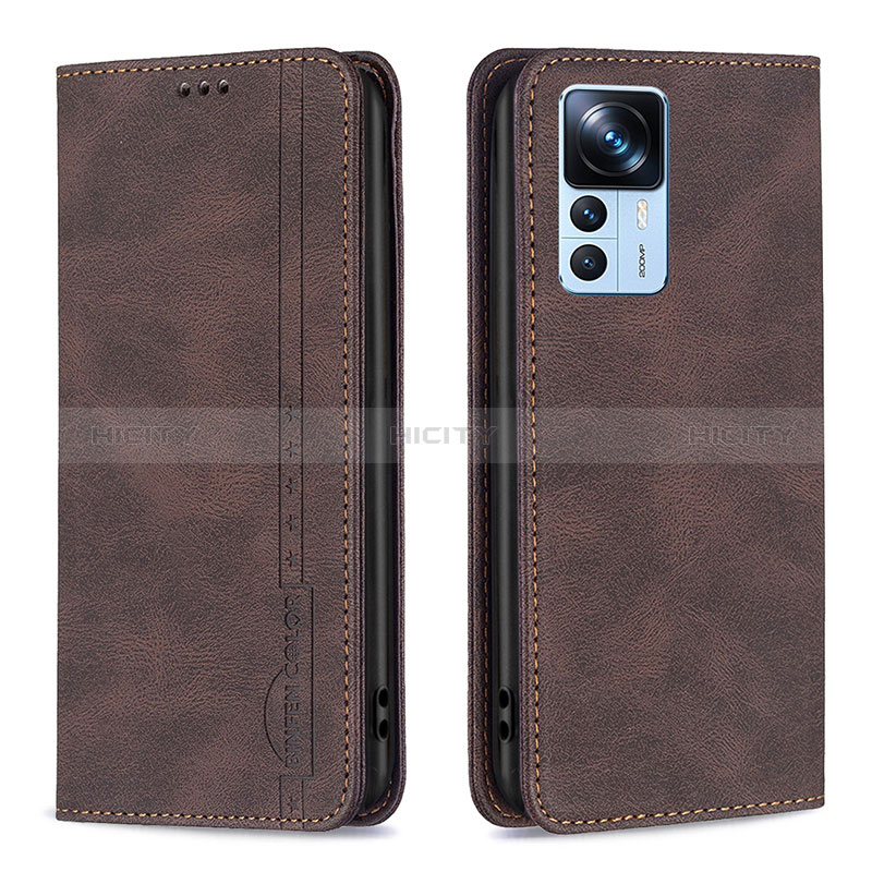 Funda de Cuero Cartera con Soporte Carcasa B15F para Xiaomi Mi 12T 5G Marron