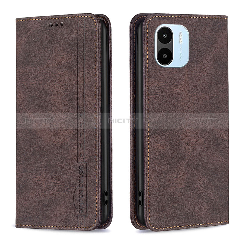 Funda de Cuero Cartera con Soporte Carcasa B15F para Xiaomi Poco C51 Marron