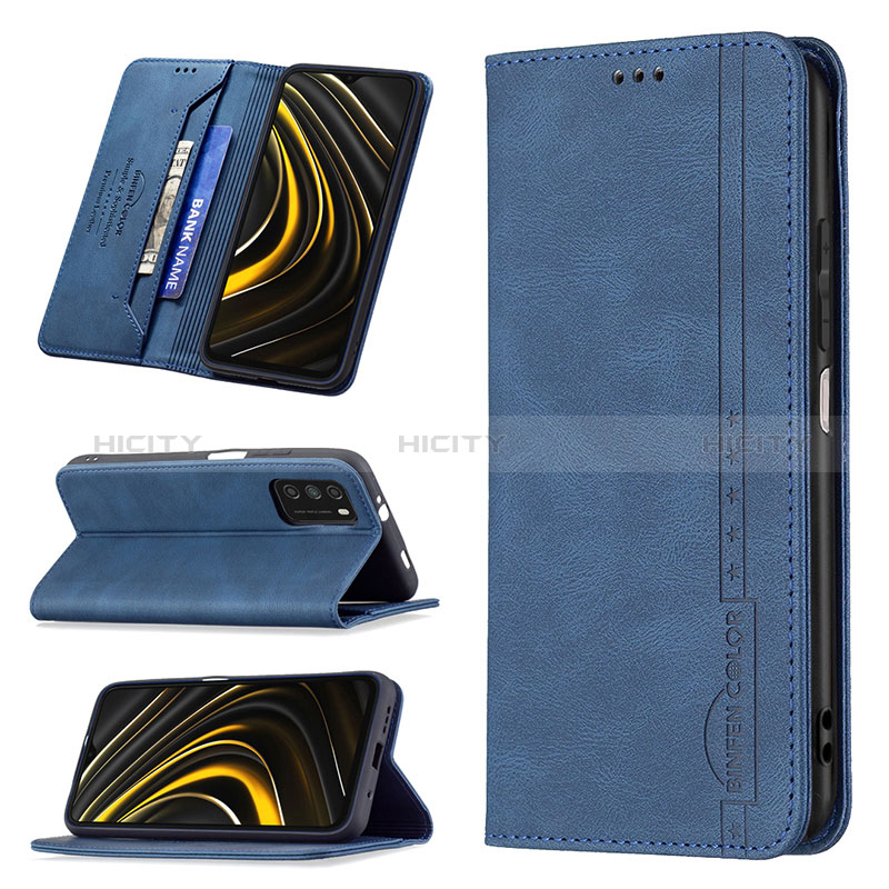 Funda de Cuero Cartera con Soporte Carcasa B15F para Xiaomi Poco M3