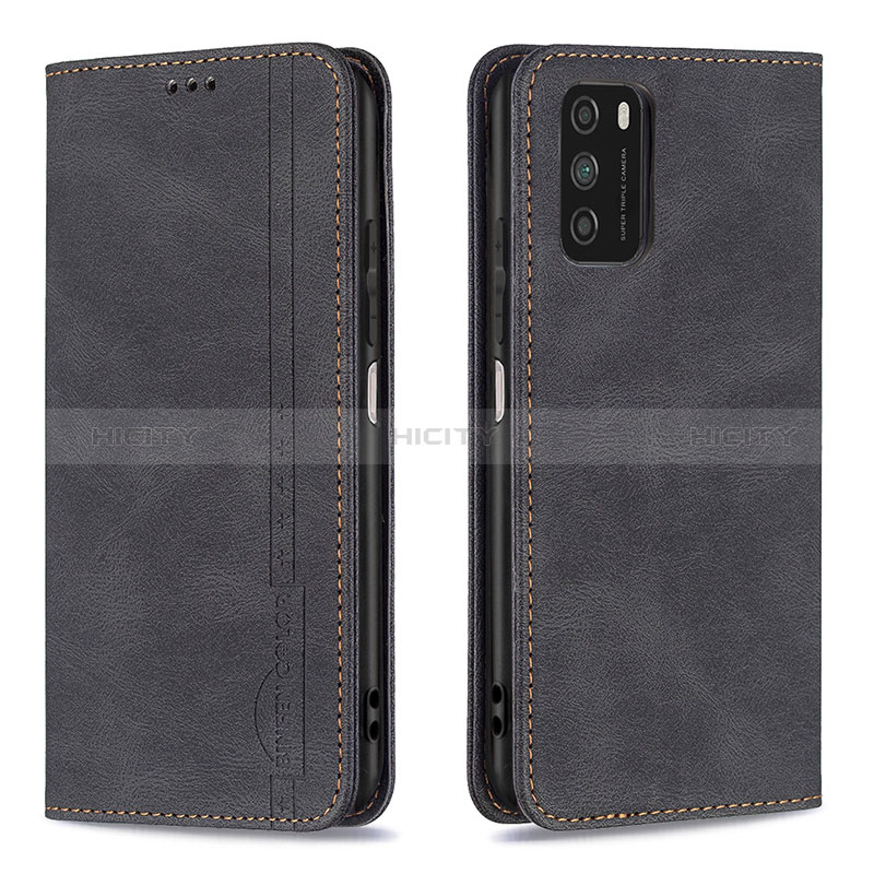 Funda de Cuero Cartera con Soporte Carcasa B15F para Xiaomi Poco M3 Negro