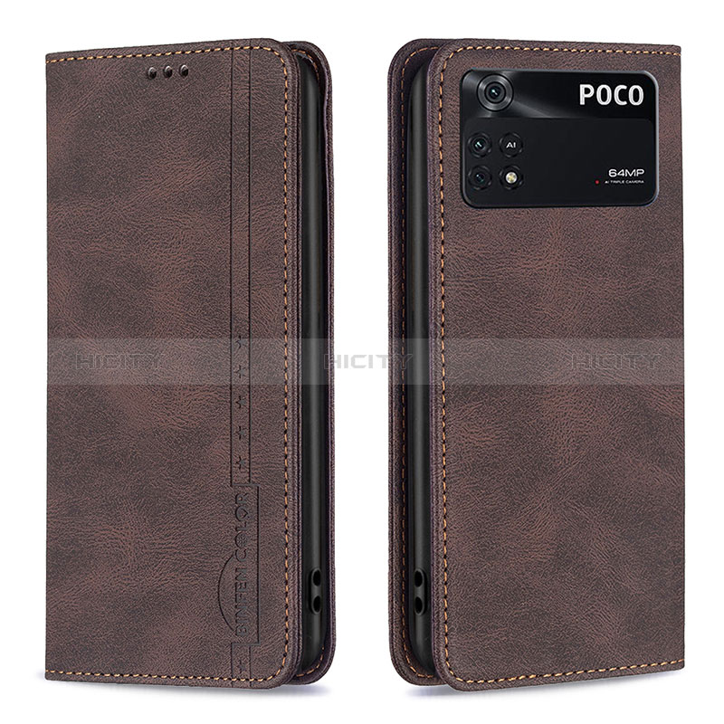 Funda de Cuero Cartera con Soporte Carcasa B15F para Xiaomi Poco M4 Pro 4G