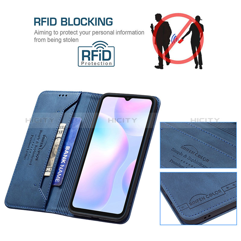 Funda de Cuero Cartera con Soporte Carcasa B15F para Xiaomi Redmi 9i