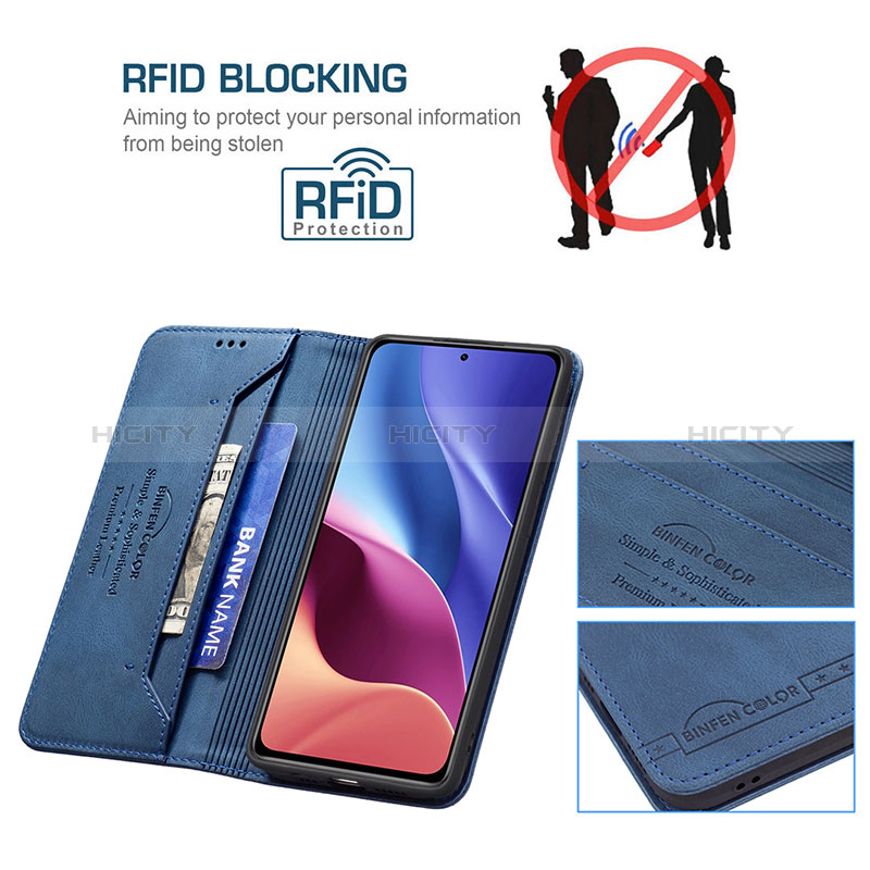 Funda de Cuero Cartera con Soporte Carcasa B15F para Xiaomi Redmi K40 Pro 5G