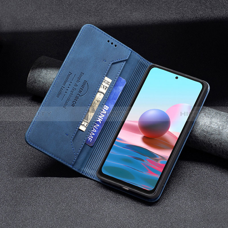 Funda de Cuero Cartera con Soporte Carcasa B15F para Xiaomi Redmi Note 10 4G