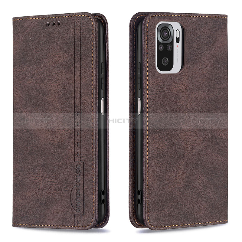 Funda de Cuero Cartera con Soporte Carcasa B15F para Xiaomi Redmi Note 10 4G