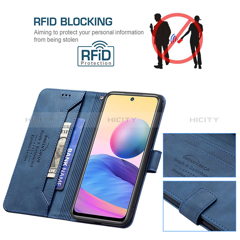 Funda de Cuero Cartera con Soporte Carcasa B15F para Xiaomi Redmi Note 10 5G