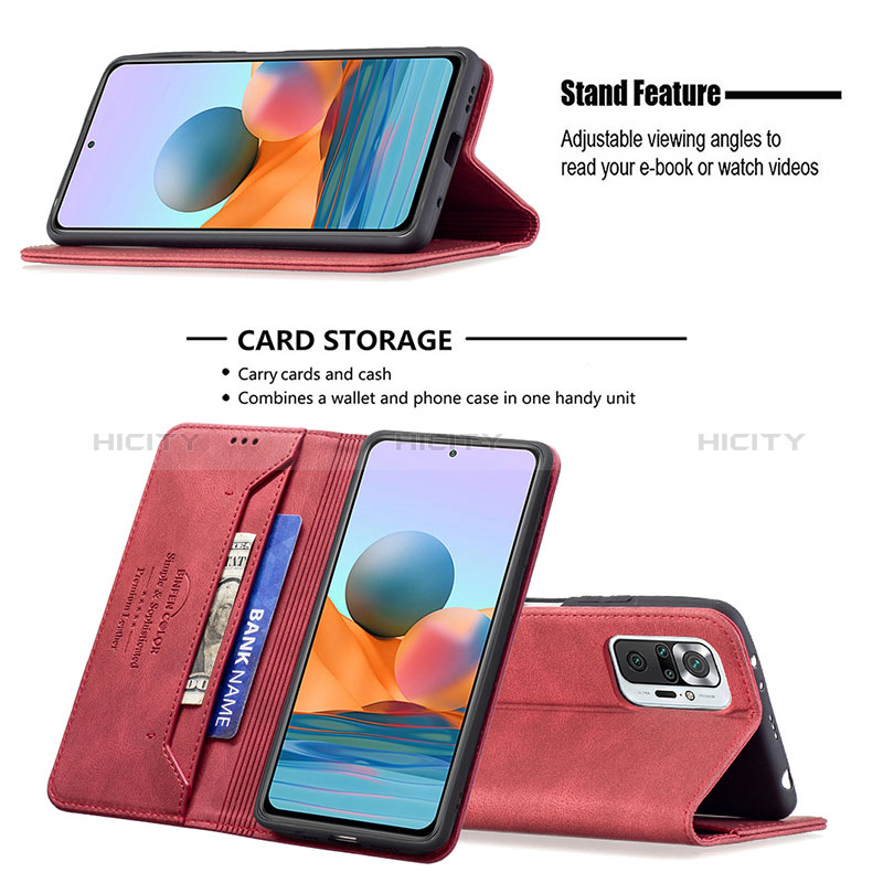 Funda de Cuero Cartera con Soporte Carcasa B15F para Xiaomi Redmi Note 10 Pro Max