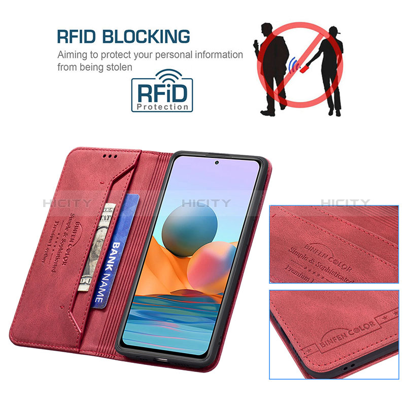 Funda de Cuero Cartera con Soporte Carcasa B15F para Xiaomi Redmi Note 10 Pro Max