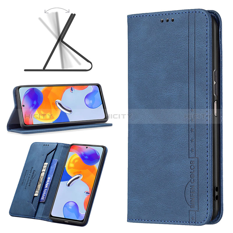 Funda de Cuero Cartera con Soporte Carcasa B15F para Xiaomi Redmi Note 11 Pro 4G