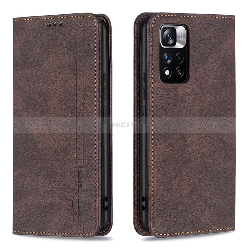 Funda de Cuero Cartera con Soporte Carcasa B15F para Xiaomi Redmi Note 11 Pro+ Plus 5G