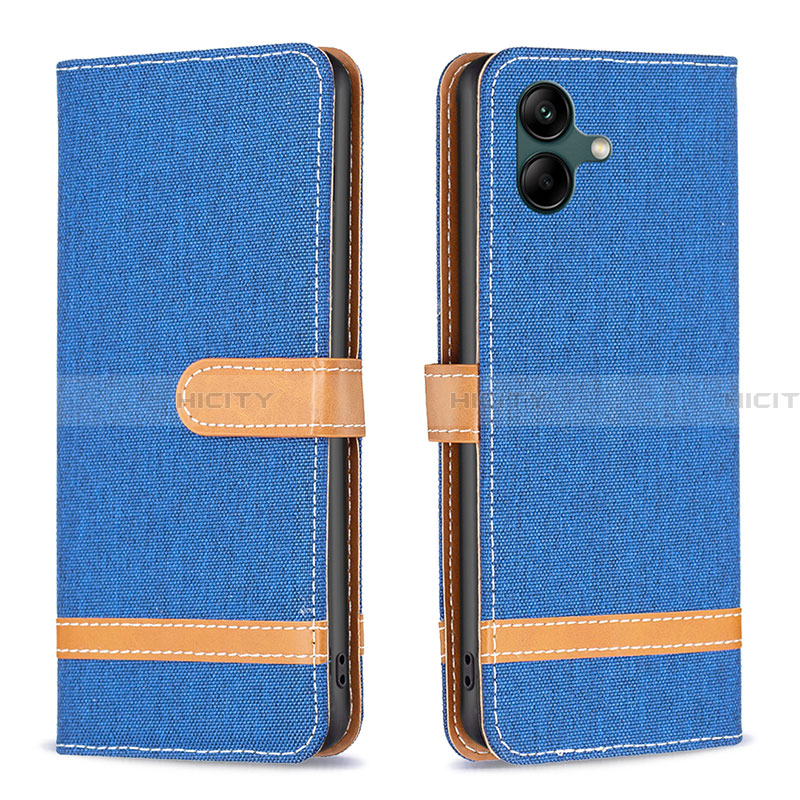 Funda de Cuero Cartera con Soporte Carcasa B16F para Samsung Galaxy A05 Azul