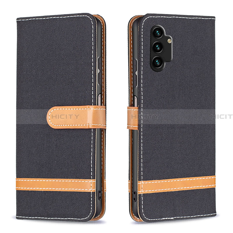 Funda de Cuero Cartera con Soporte Carcasa B16F para Samsung Galaxy A13 4G Negro