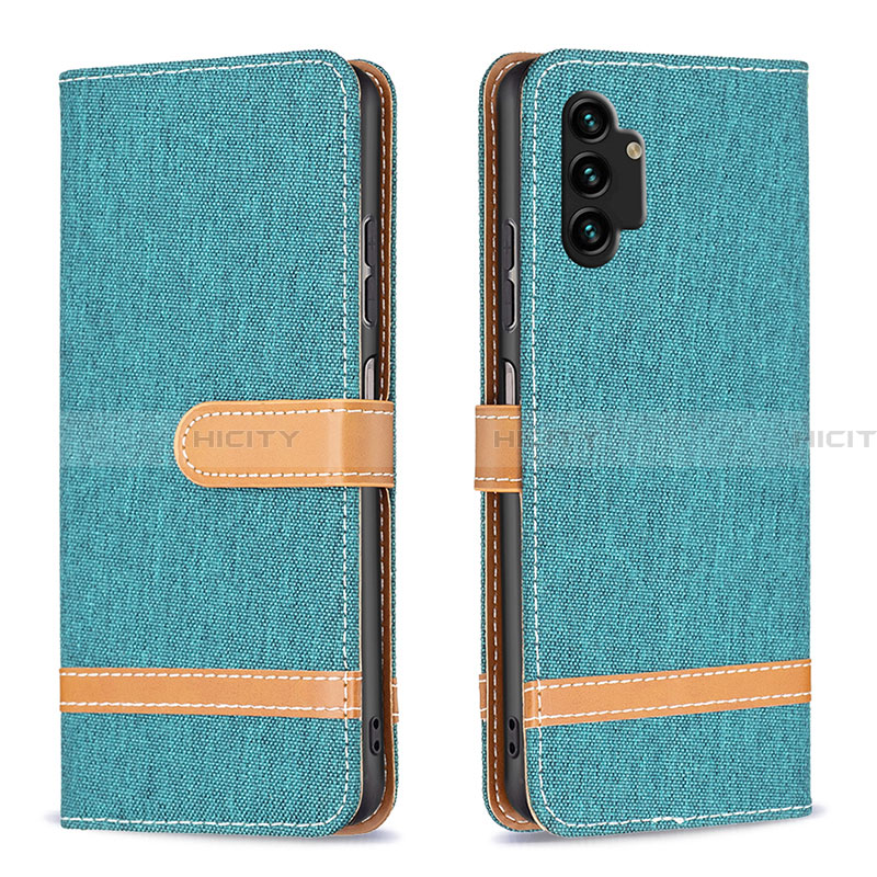 Funda de Cuero Cartera con Soporte Carcasa B16F para Samsung Galaxy A13 4G Verde