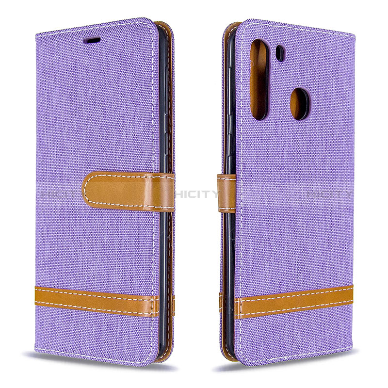 Funda de Cuero Cartera con Soporte Carcasa B16F para Samsung Galaxy A21