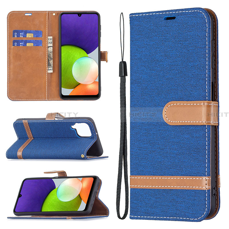 Funda de Cuero Cartera con Soporte Carcasa B16F para Samsung Galaxy A22 4G