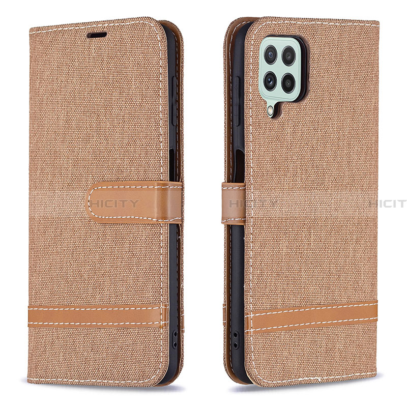 Funda de Cuero Cartera con Soporte Carcasa B16F para Samsung Galaxy A22 4G Oro