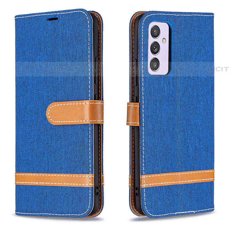 Funda de Cuero Cartera con Soporte Carcasa B16F para Samsung Galaxy A24 4G Azul