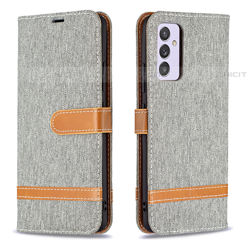 Funda de Cuero Cartera con Soporte Carcasa B16F para Samsung Galaxy A24 4G Gris