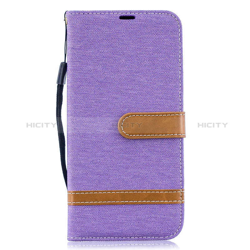 Funda de Cuero Cartera con Soporte Carcasa B16F para Samsung Galaxy A30S Purpura Claro