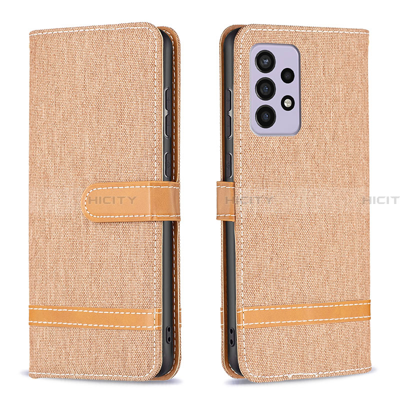 Funda de Cuero Cartera con Soporte Carcasa B16F para Samsung Galaxy A33 5G Oro