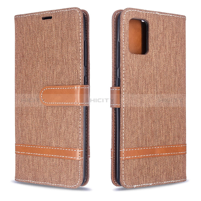 Funda de Cuero Cartera con Soporte Carcasa B16F para Samsung Galaxy A51 4G Oro