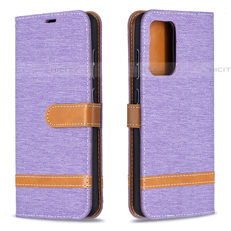 Funda de Cuero Cartera con Soporte Carcasa B16F para Samsung Galaxy A52 5G Purpura Claro