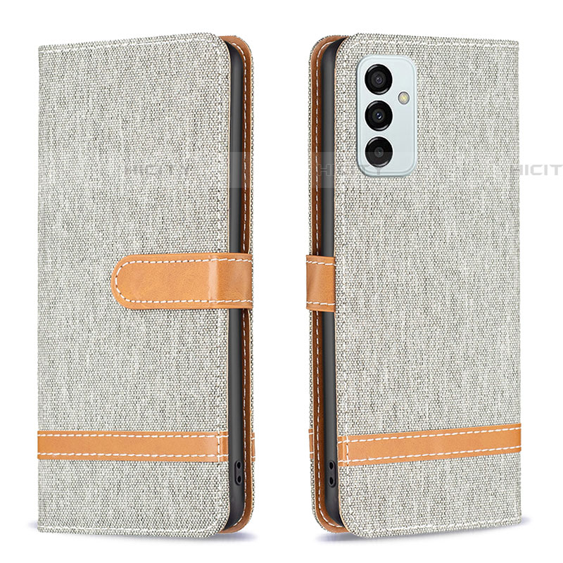 Funda de Cuero Cartera con Soporte Carcasa B16F para Samsung Galaxy F23 5G Gris