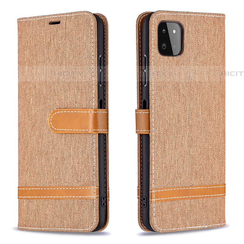 Funda de Cuero Cartera con Soporte Carcasa B16F para Samsung Galaxy F42 5G Oro