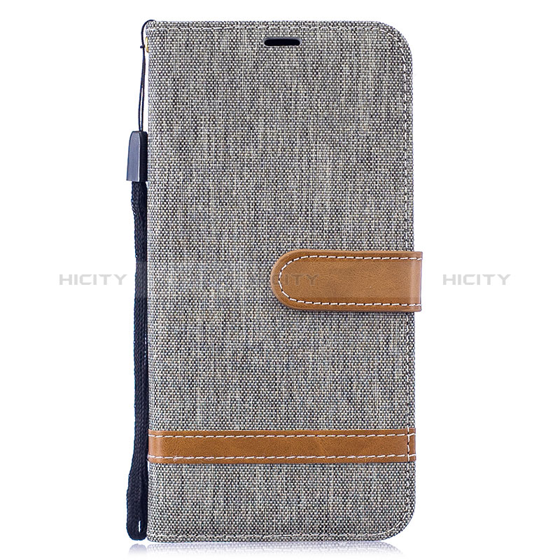 Funda de Cuero Cartera con Soporte Carcasa B16F para Samsung Galaxy M10 Gris