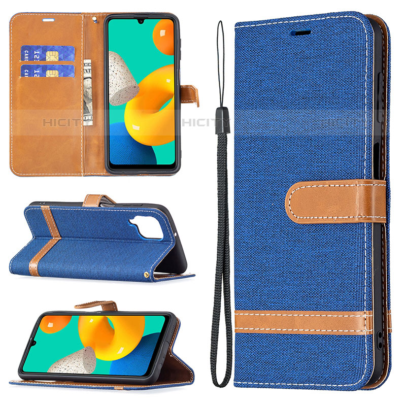 Funda de Cuero Cartera con Soporte Carcasa B16F para Samsung Galaxy M32 4G