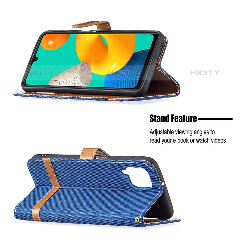 Funda de Cuero Cartera con Soporte Carcasa B16F para Samsung Galaxy M32 4G