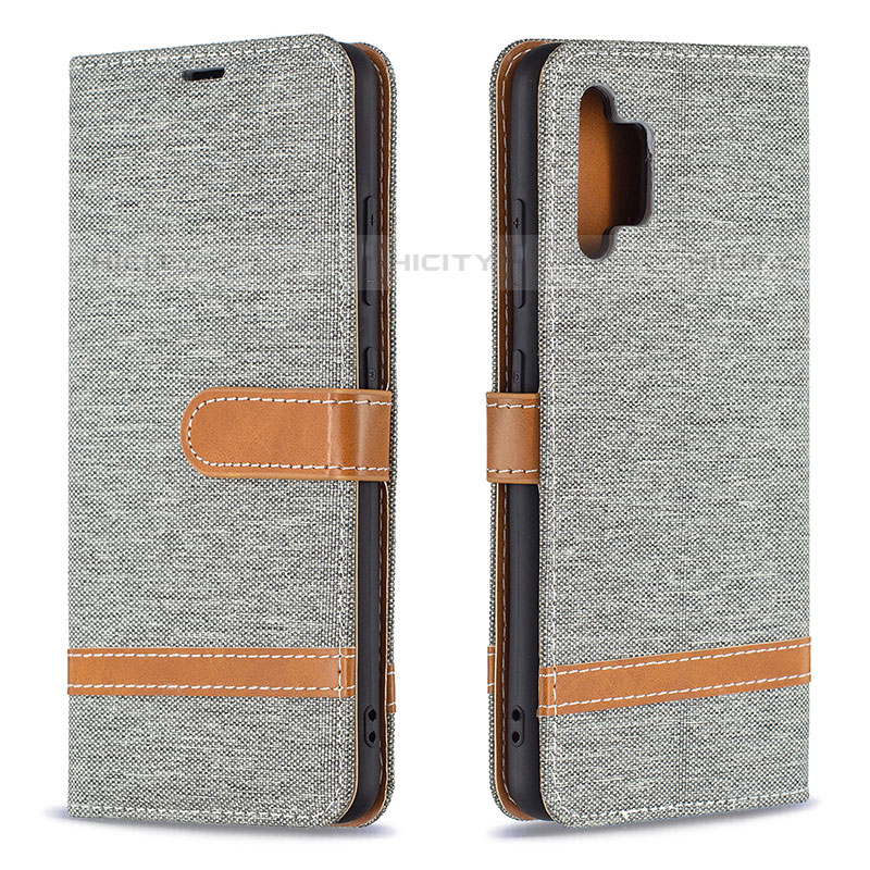 Funda de Cuero Cartera con Soporte Carcasa B16F para Samsung Galaxy M32 5G Gris