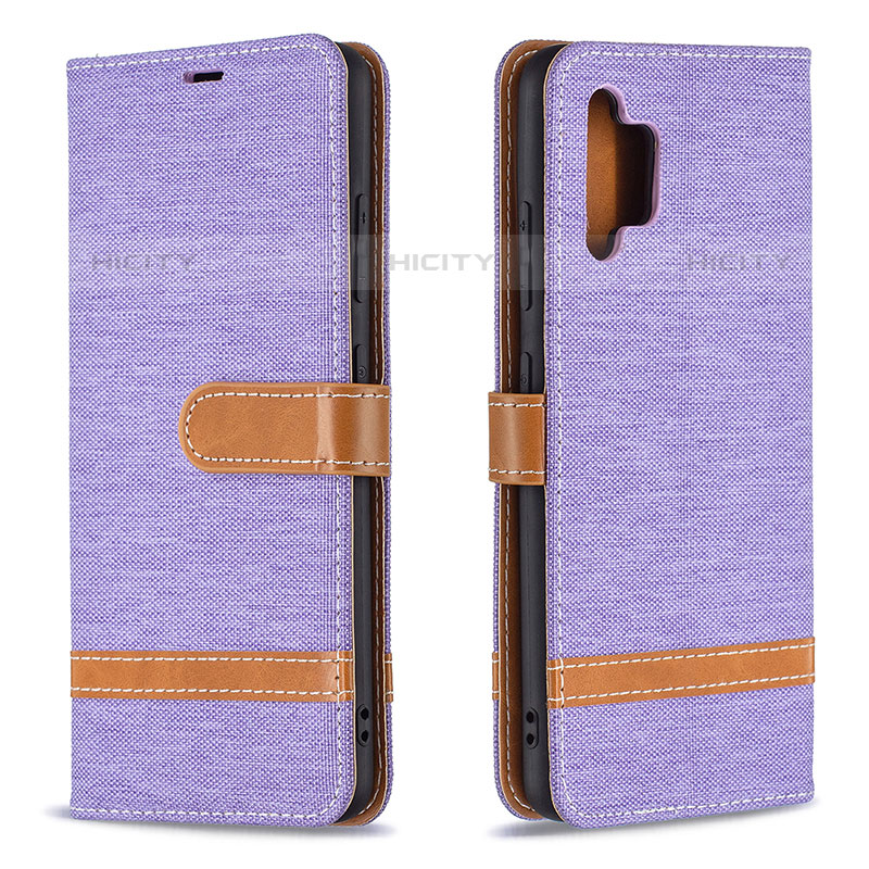 Funda de Cuero Cartera con Soporte Carcasa B16F para Samsung Galaxy M32 5G Purpura Claro