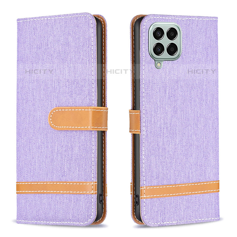 Funda de Cuero Cartera con Soporte Carcasa B16F para Samsung Galaxy M33 5G Purpura Claro