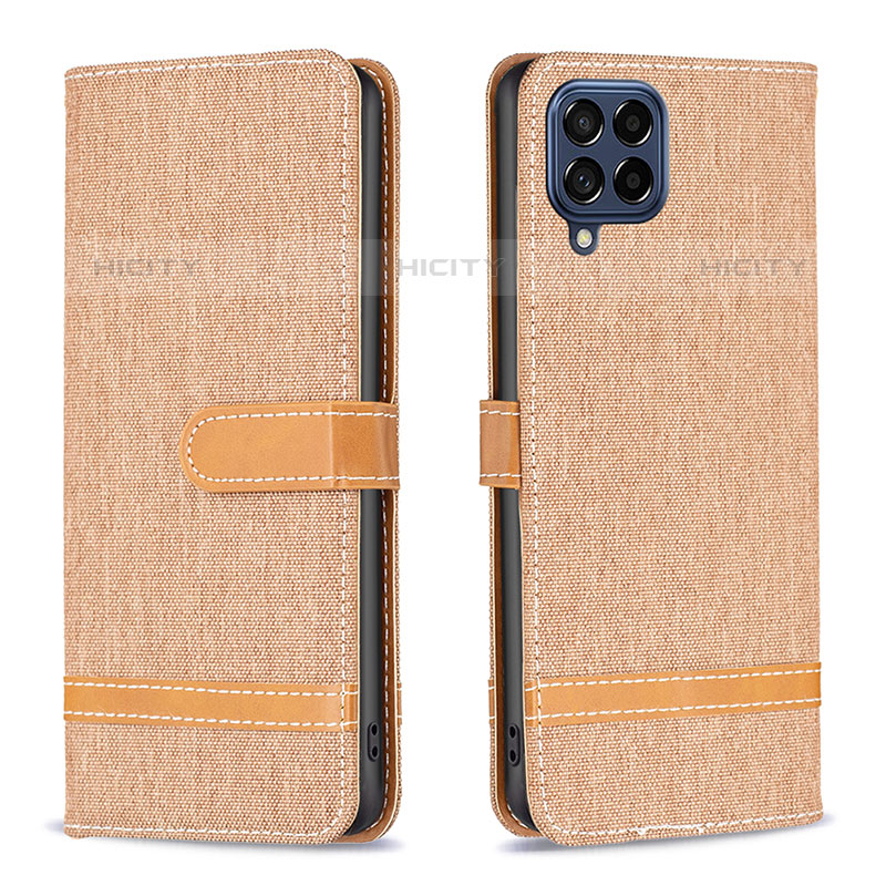 Funda de Cuero Cartera con Soporte Carcasa B16F para Samsung Galaxy M53 5G Oro