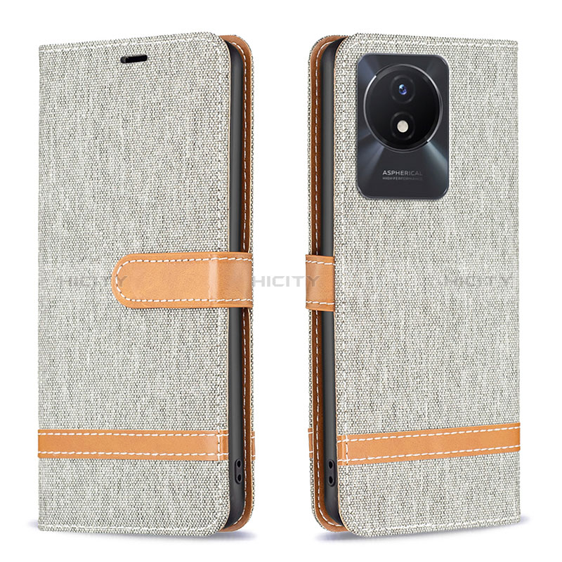 Funda de Cuero Cartera con Soporte Carcasa B16F para Vivo Y02