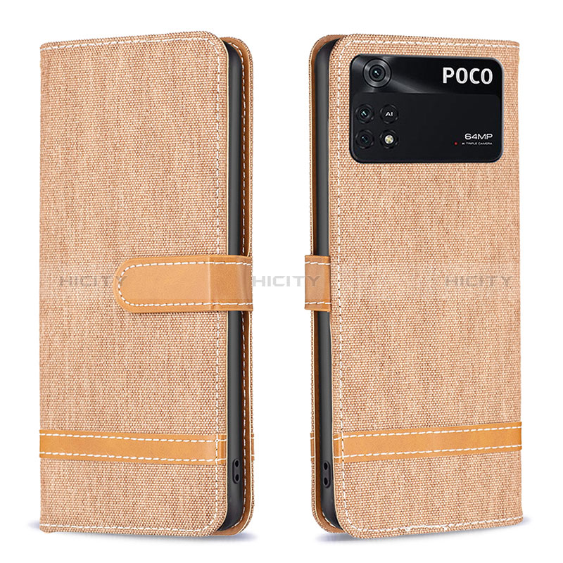 Funda de Cuero Cartera con Soporte Carcasa B16F para Xiaomi Poco M4 Pro 4G