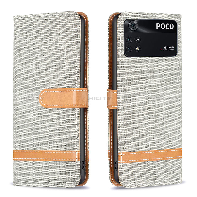 Funda de Cuero Cartera con Soporte Carcasa B16F para Xiaomi Poco M4 Pro 4G