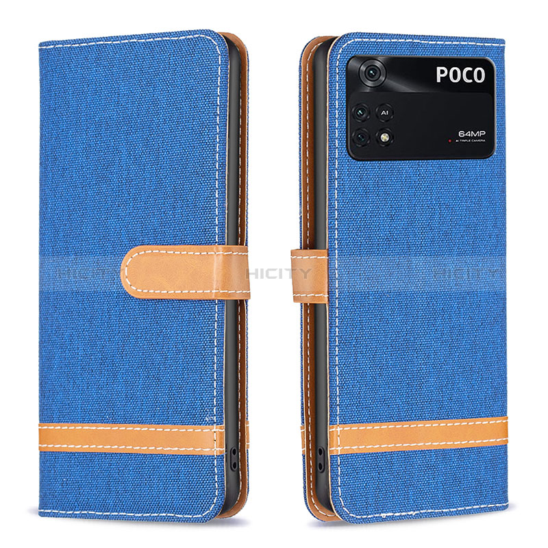 Funda de Cuero Cartera con Soporte Carcasa B16F para Xiaomi Poco M4 Pro 4G