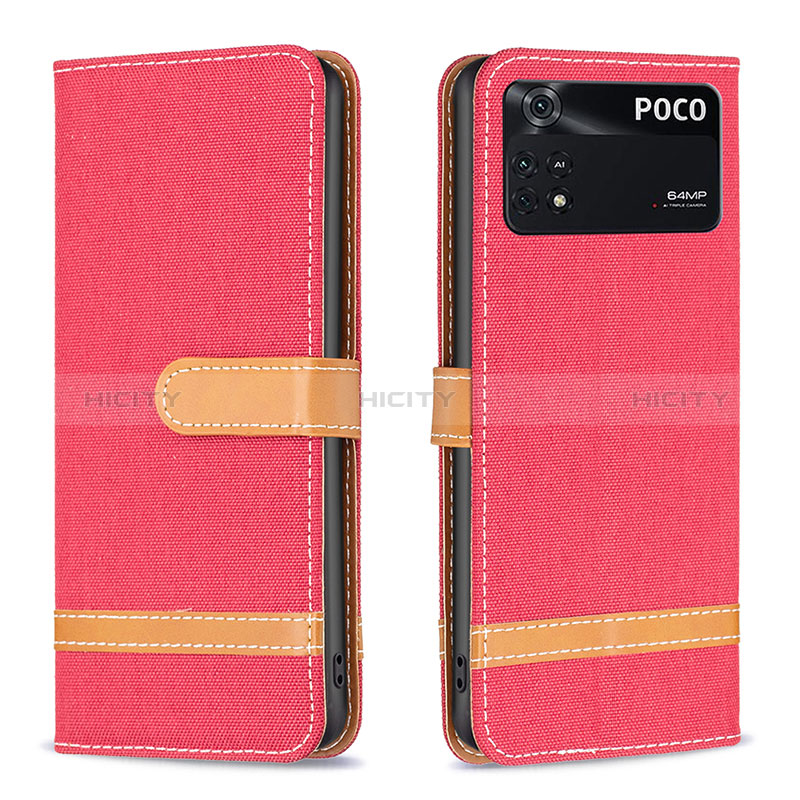 Funda de Cuero Cartera con Soporte Carcasa B16F para Xiaomi Poco M4 Pro 4G