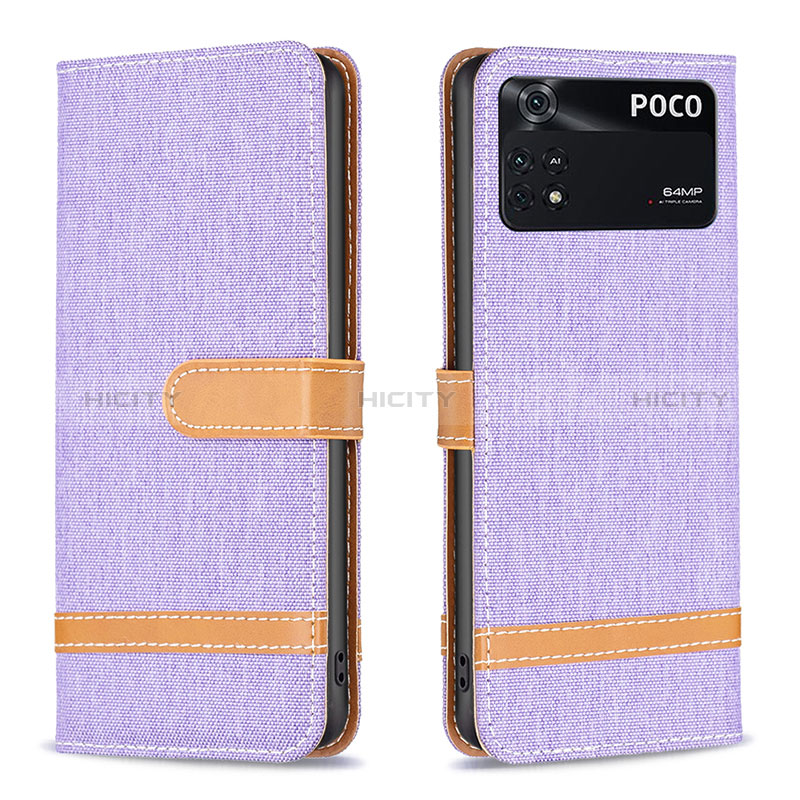 Funda de Cuero Cartera con Soporte Carcasa B16F para Xiaomi Poco M4 Pro 4G